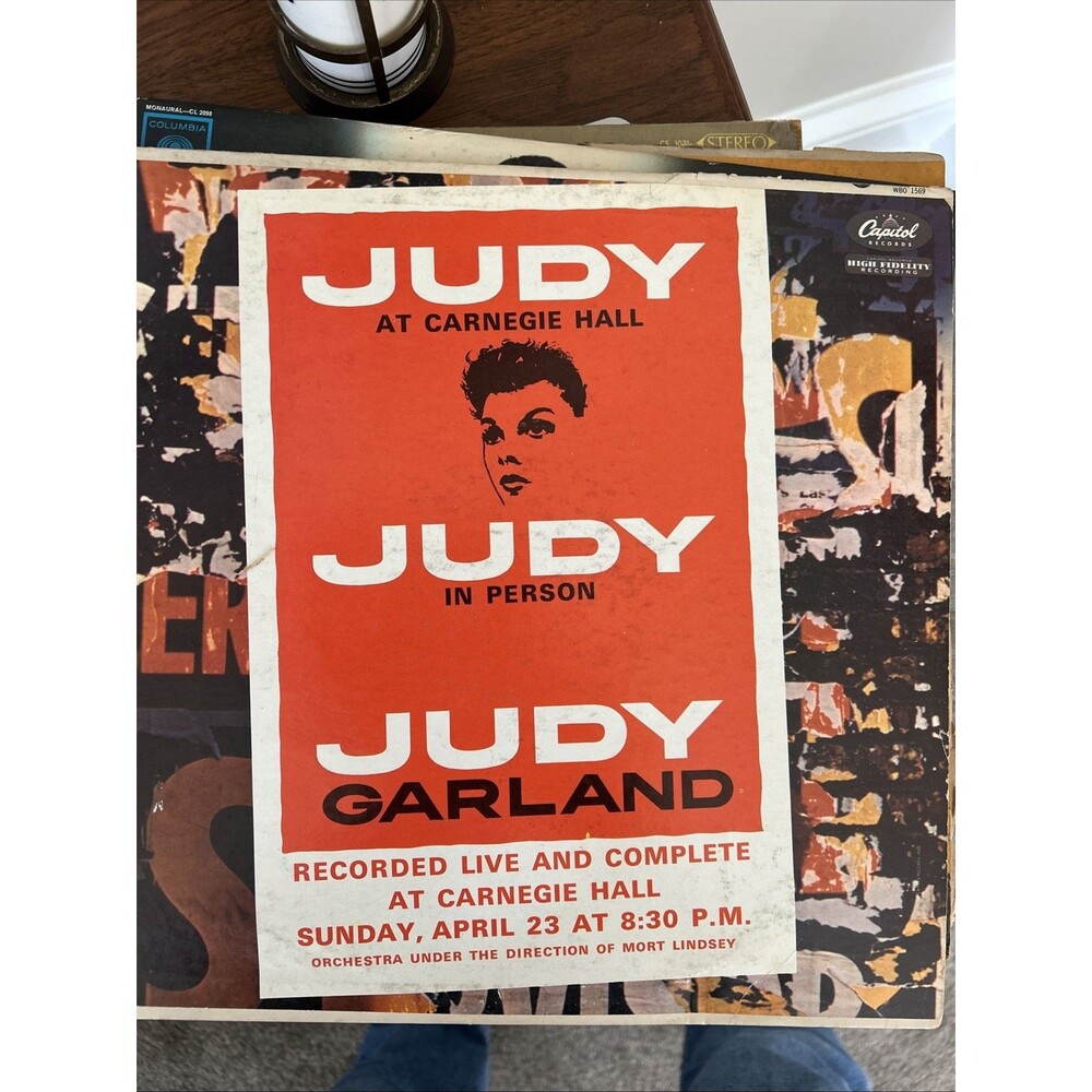 Judy Garland Judy at Carnegie Hall Live Vinyl 2LP Capitol SWBO-1569 VG/VG